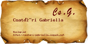 Csatári Gabriella névjegykártya
